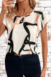 Round Neck Short Sleeved Printed T-Shirt