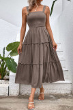 Summer Sleeveless Waist Cinched Camisole Dress