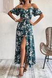 Irregular Floral Print Sleeveless Camisole Dress
