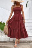Summer Sleeveless Waist Cinched Camisole Dress