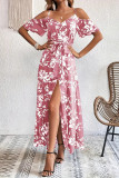 Irregular Floral Print Sleeveless Camisole Dress