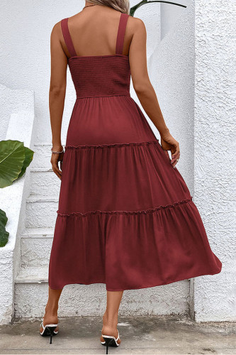 Summer Sleeveless Waist Cinched Camisole Dress