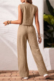 V-Neck Vest Long Pants Two-Piece Set