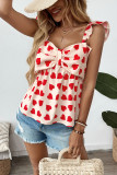 Summer Love Bow Ruffled Short Sleeved Shirt