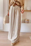 Summer Striped Printed Wide Leg Pants