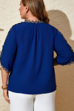Embroidered Round Neck Short Sleeved Shirt