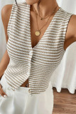 Summer V-Neck Single Breasted Knitted Vest