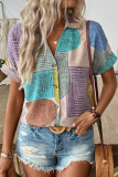 Geometric Pattern Printed Short Sleeved Shirt