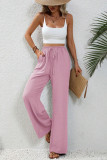 Summer Solid Color High Waisted Wide Leg Pants