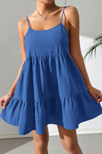 Solid Color Sleeveless Camisole Backless Dress