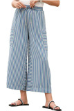 Autumn Winter Colored Striped Straight Leg Pants
