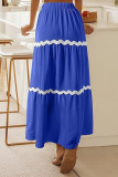 Summer Elastic Waist Ripple Lace Skirt