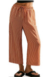 Autumn Winter Colored Striped Straight Leg Pants