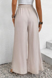 High Waisted Solid Color Loose Wide Leg Pants