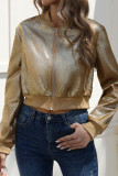 Spring Autumn Zipper Long Sleeve Cardigan Jacket