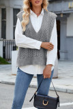 Retro V-Neck Sleeveless Sweater Vest