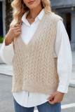 Retro V-Neck Sleeveless Sweater Vest