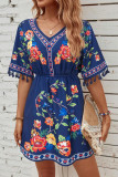 Bohemian Retro Tassel Short Sleeved Dress