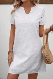 V-Neck Short Sleeved High Waisted Dress