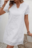 V-Neck Short Sleeved High Waisted Dress