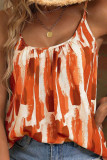 Square Neck Printed Sleeveless Tank Top