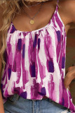 Square Neck Printed Sleeveless Tank Top