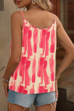 Square Neck Printed Sleeveless Tank Top