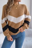 Round Neck Lantern Long Sleeved Sweater