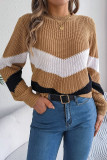 Round Neck Lantern Long Sleeved Sweater