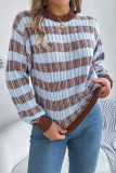 Retro Striped Lantern Long Sleeved Sweater