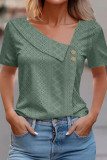 Solid Color Hollow Loose Short Sleeved T-Shirt