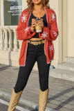 Autumn Winter Long Sleeved Jacquard Cardigan