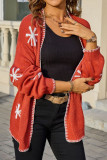 Autumn Winter Long Sleeved Jacquard Cardigan