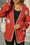 Autumn Winter Long Sleeved Jacquard Cardigan