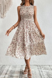 Summer Printed Sleeveless Round Neck Dress