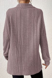 Solid Color Lapel Loose Short Sleeve T-Shirt