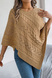 Solid Color Fried Dough Twists Loose Cloak Sweater