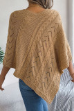 Solid Color Fried Dough Twists Loose Cloak Sweater