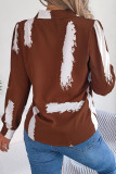 Spring Striped Suit Neck Long Sleeved Shirt