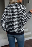 Thousand Bird Print Long Sleeved Zipper Cardigan