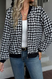 Thousand Bird Print Long Sleeved Zipper Cardigan