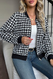 Thousand Bird Print Long Sleeved Zipper Cardigan