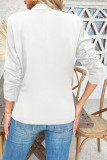 Solid Color Long Sleeved Suit Cardigan
