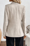 Solid Color Lapel Long Sleeved Suit