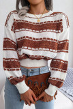Round Neck Long Sleeved Knitted Sweater