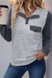 Autumn Retro Lapel Long Sleeved Hoodie