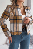 Checkered Printed Long Sleeved Cardigan Jacket