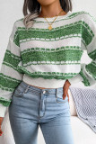 Round Neck Long Sleeved Knitted Sweater