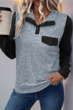 Autumn Retro Lapel Long Sleeved Hoodie