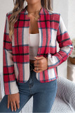 Checkered Printed Long Sleeved Cardigan Jacket